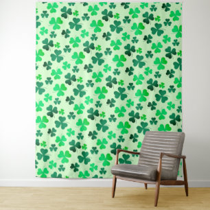 Clover Shamrock Irish Green Spring St Patricks Day Tapestry