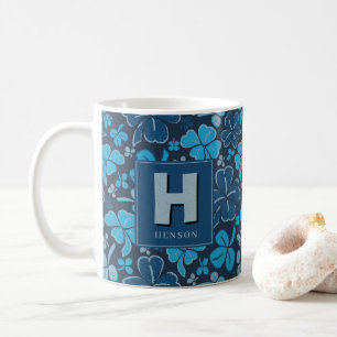 Clover Shamrock Monogrammed St. Patrick`s Day  Coffee Mug