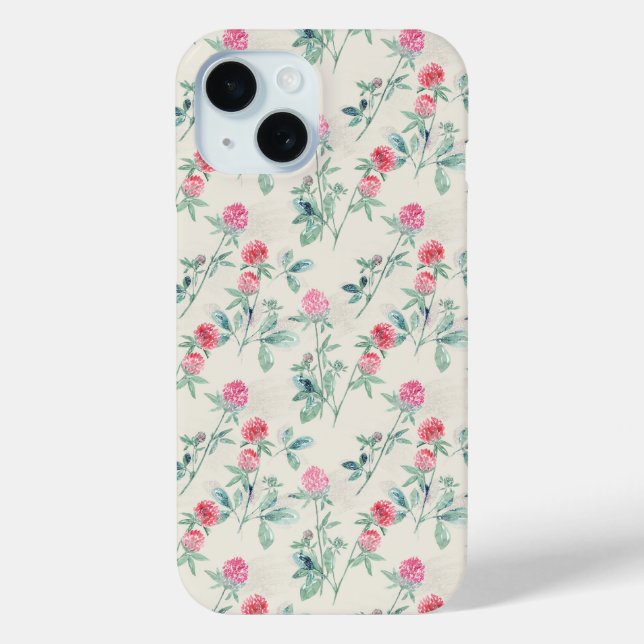 Clover, shamrock on beige. Case-Mate iPhone case (Back)