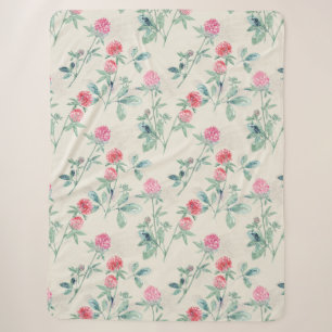 Clover, shamrock on beige.  sherpa blanket
