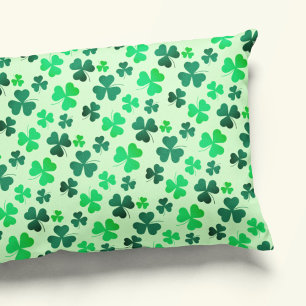 Clover Shamrock Pattern Modern Elegant Green Pillowcase