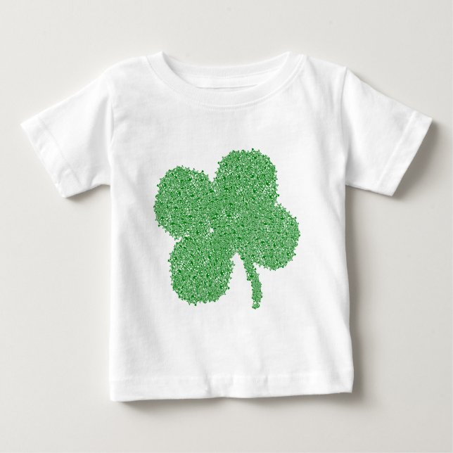 Clover Skulls - St Patrick's Day Lucky Green Baby T-Shirt (Front)