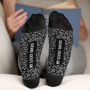 Clover, St. Patricks Day, Personalised Lucky Socks