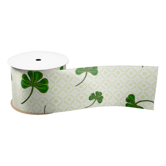 Clover Trail Whimsical Folk Art GIFTING Satin Ribbon (Spool)