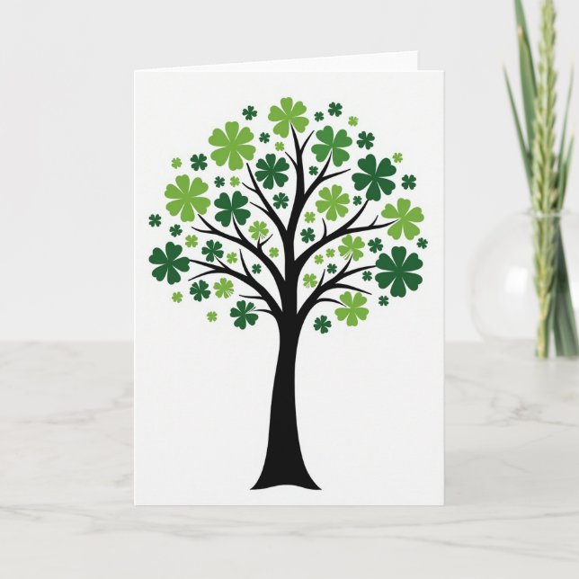 Clover Tree Luck Art Card (Front)