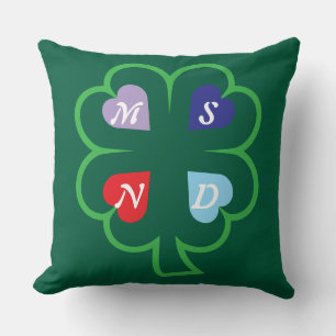 Clover with hearts cushion