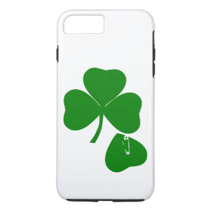 Clover with Safety Pin St Patrick's Day Get Lucky iPhone 8 Plus/7 Plus Case