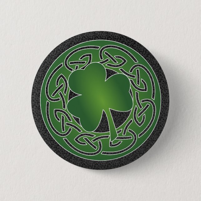 Cloverleaf - St Patrick's Day Button (Front)