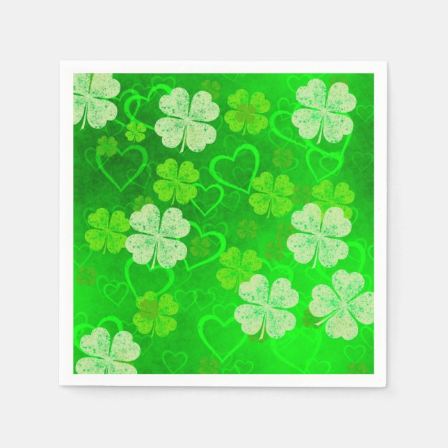 Clovers and Hearts Napkin (Front)