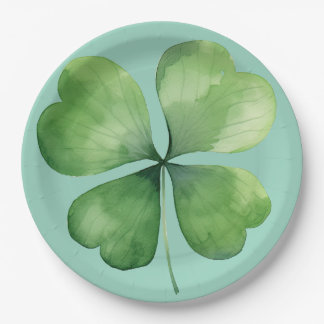 Clovers and Shamrocks aplenty Paper Plate