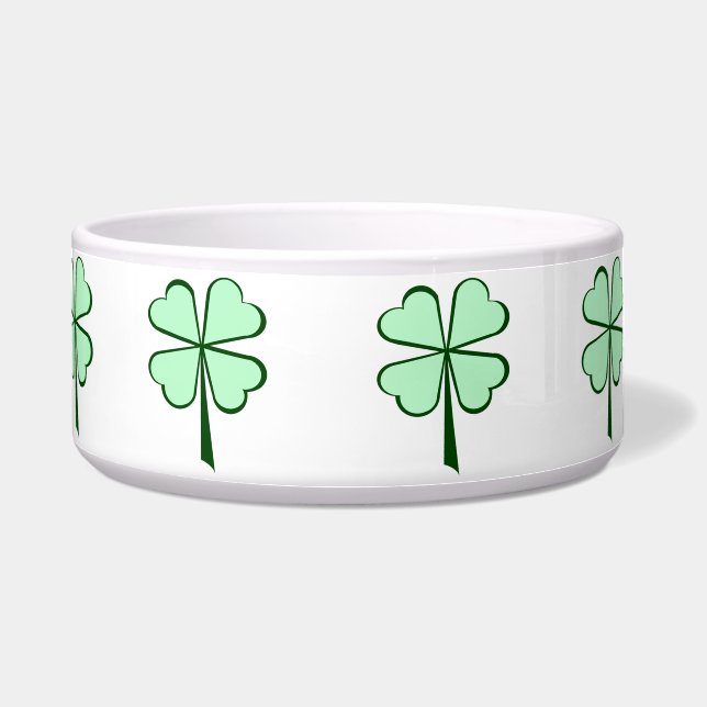 Clovers Ceramic Pet Bowl (Front)