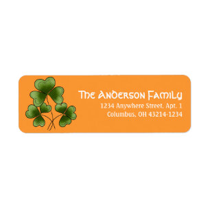 Clovers d1 Irish St. Patrick's Day Address Labels
