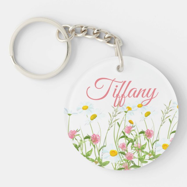 Clovers & Daisies Key Ring (Front)