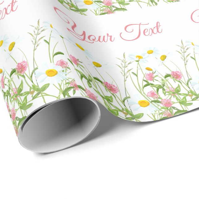 Clovers & Daisies Wrapping Paper (Roll Corner)