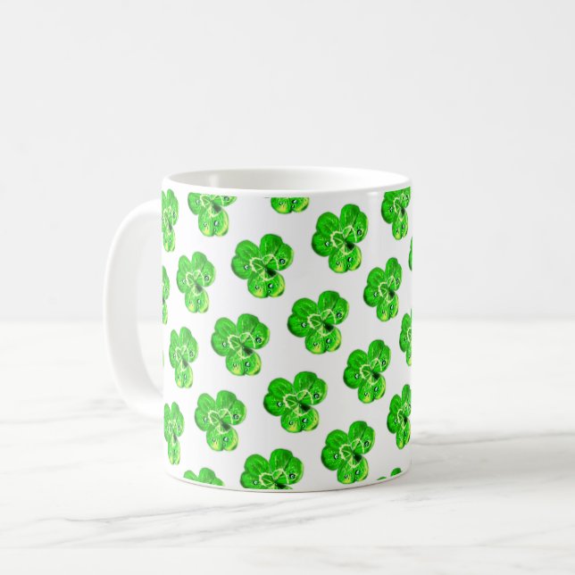 Clovers Dew Drops - Choose your favourite colour Coffee Mug (Front Left)