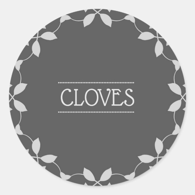 Cloves Spice Jar Label (Front)