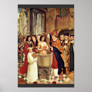 Clovis' Baptism By Meister Des Heiligen Ägidius (B Poster