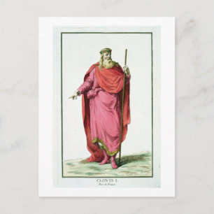 Clovis I (481-511) King of the Salian Franks from Postcard