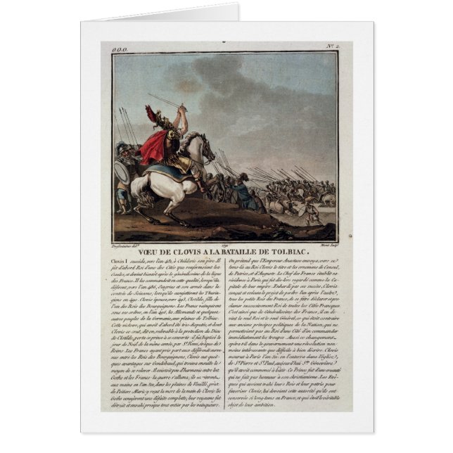 Clovis I (c.466-511) at the Battle of Tolbiac, 496 (Front)