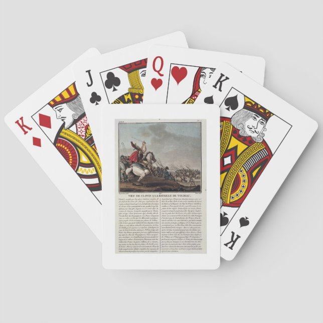 Clovis I (c.466-511) at the Battle of Tolbiac, 496 Playing Cards (Back)