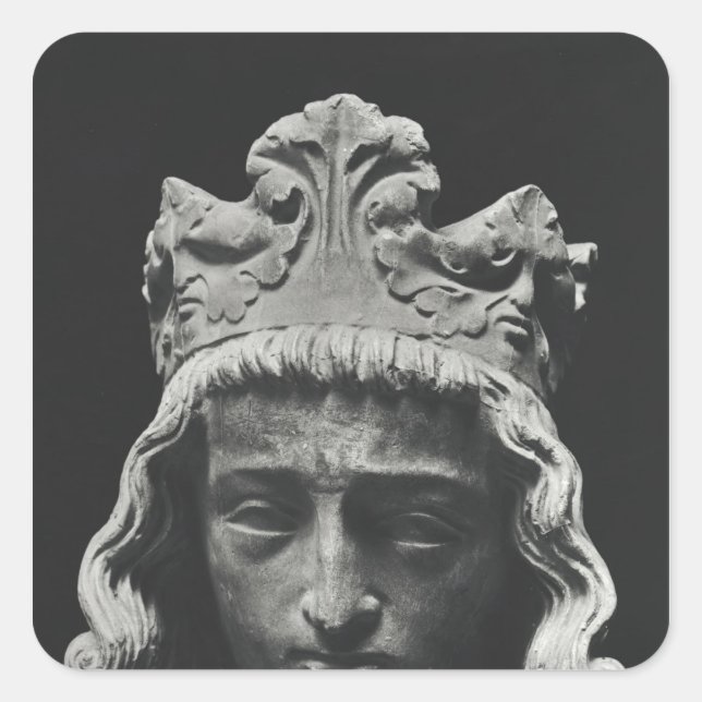 Clovis II , Merovingian Frankish Square Sticker (Front)