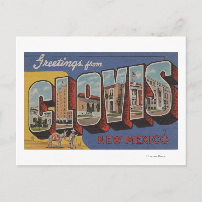 Clovis, New Mexico - Large Letter Scenes Postcard (Front)