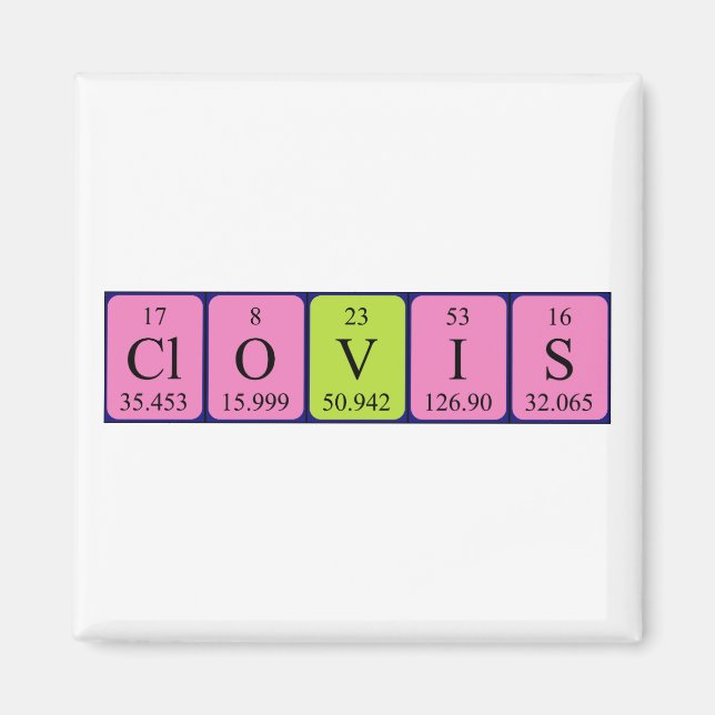 Clovis periodic table name magnet (Front)