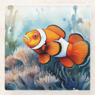 Clowfish Glass Coaster