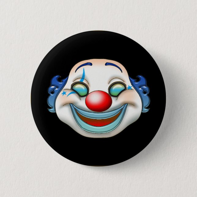 clown 6 cm round badge (Front)