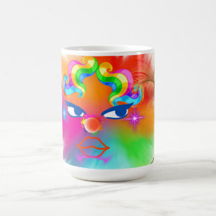 Clown and beautiful colours coffee mug