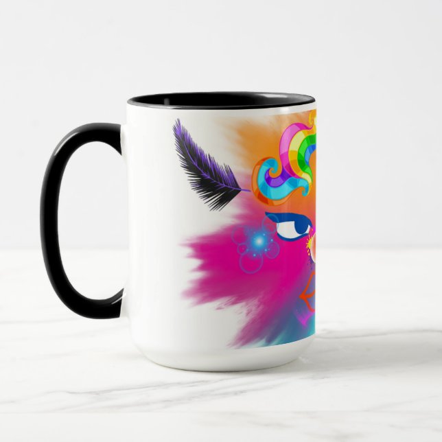 Clown and beautiful colours mug (Left)