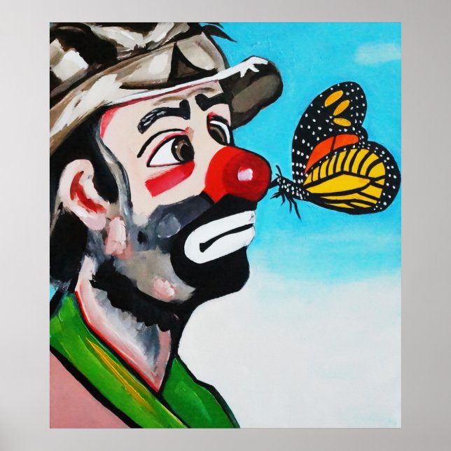 CLOWN AND BUTTERFLY KISS POSTER (Front)