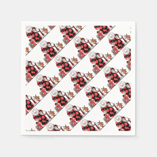 clown and friends take their bow napkin