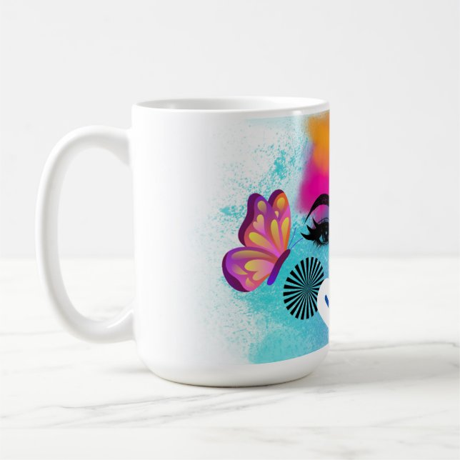 Clown and Mak-upe Coffee Mug (Left)