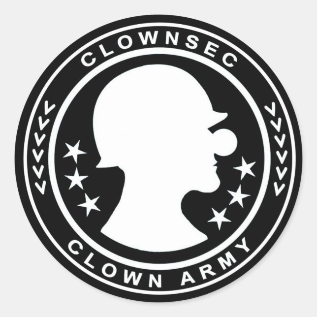 Clown Army Badge Sticker (Front)