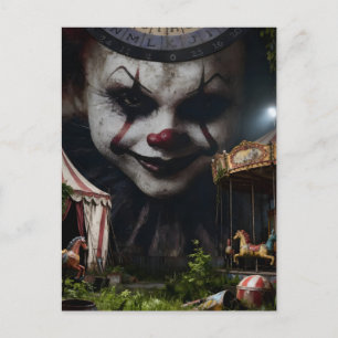 Clown at the Abandoned Circus Postcard