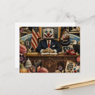 Clown at the Desk Postcard