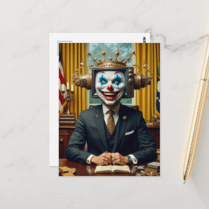 Clown at the Desk Postcard