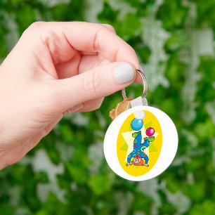 Clown Balancing Balls Fun Circus Key Ring