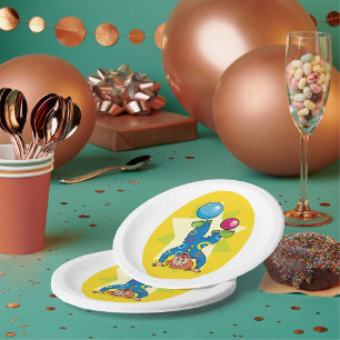 Clown Balancing Balls Fun Circus Paper Plate