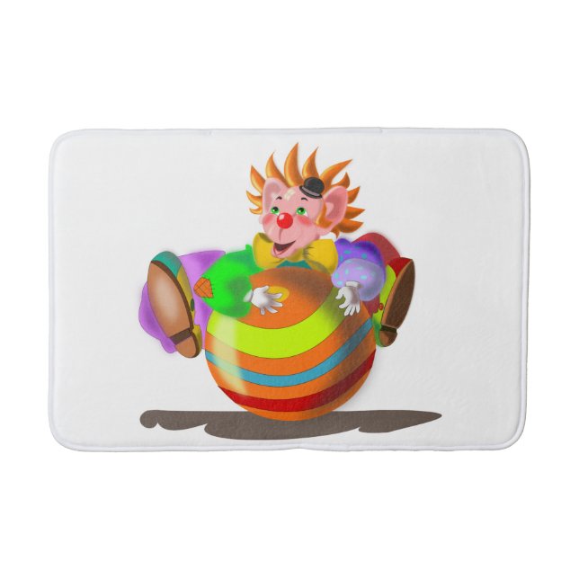 Clown Bath Mat Happy Circus - Custom Colours - Tex (Front)