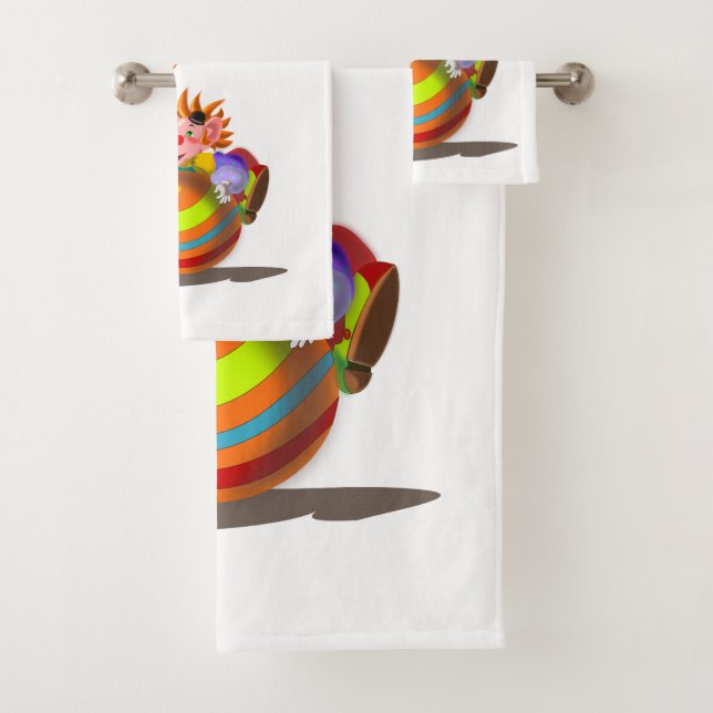 Clown Bath Towel Set (Insitu)