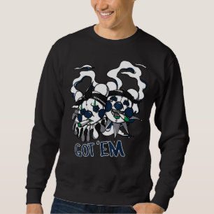 Clown Bear Dripping Brave Blue 13s Matching Sweatshirt