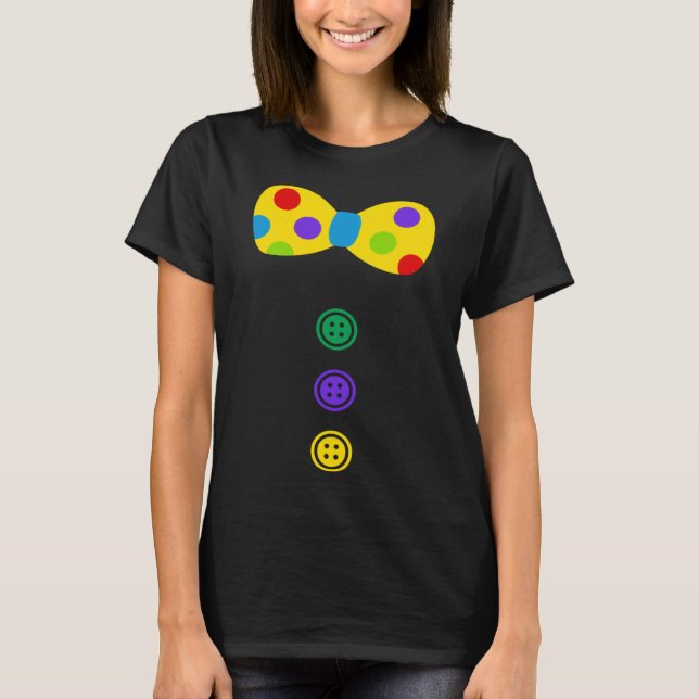 Clown Big Bow Tie  Tacky Clown Outfit Clown Bow Ti T-Shirt (Front)