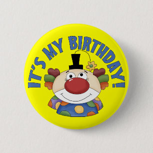 Clown Birthday 6 Cm Round Badge
