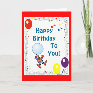 Clown Birthday Card
