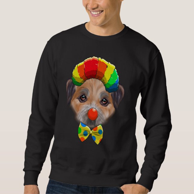Clown Border Terrier Circus Dog Sweatshirt (Front)