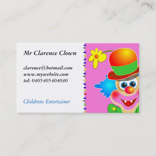 Clown Business Card (Front)