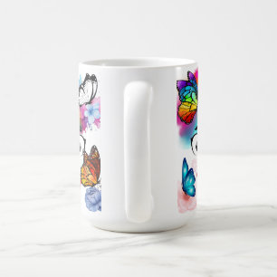 Clown,butterflies and pastel colours coffee mug