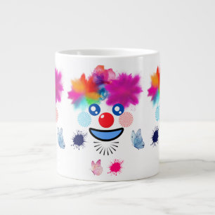 Clown,butterflies and pastel colours large coffee mug